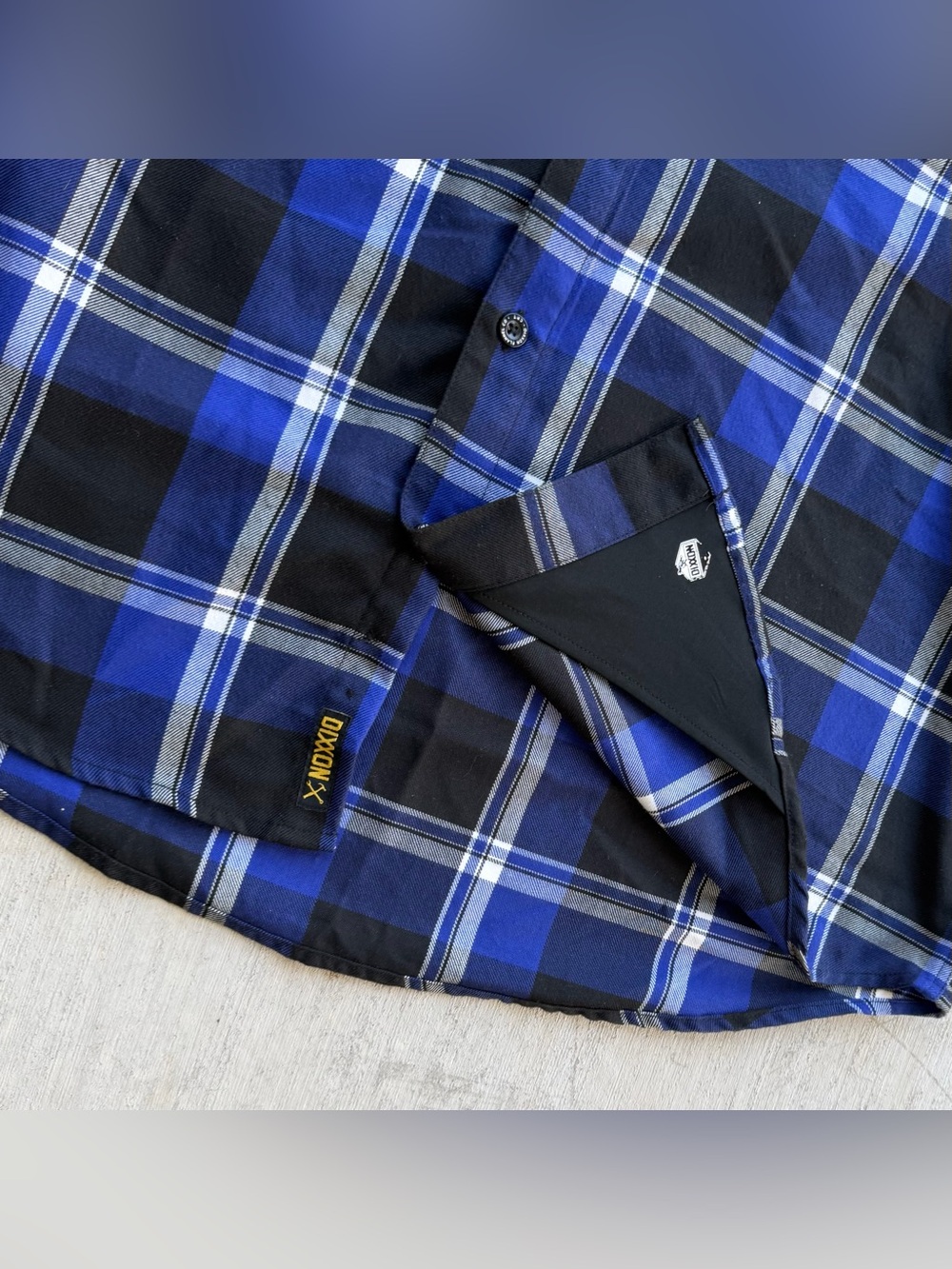Dixxon Flannel Co CPT Shirt Men Size XL Plaid Blue - Picture 2 of 8